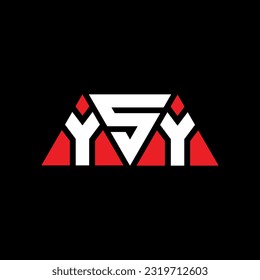 YSY triangle letter logo design with triangle shape. YSY triangle logo design monogram. YSY triangle vector logo template with red color. YSY triangular Simple, Elegant, and Luxurious Logo