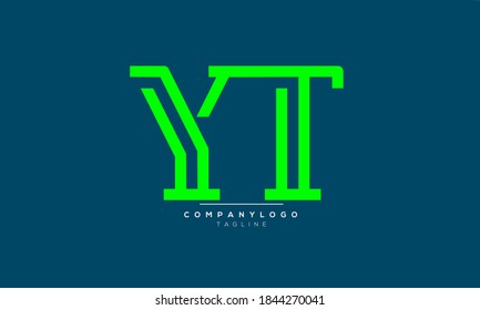 YT abstract initials monogram letter text alphabet logo design