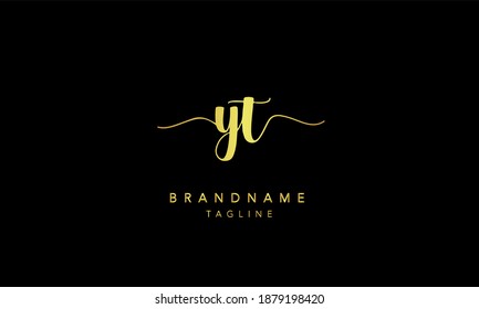 YT Alphabet Initial Letter elegantes Luxus-Symbol Logo Vektorgrafik