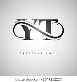 YT Infinity Monogram Logo – Elegant Modern Letter mark Design with Luxury Loop and Stylish Branding Symbol

