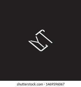 YT Initial Logo letters with rotate squere template