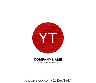 YT initial logo template vector