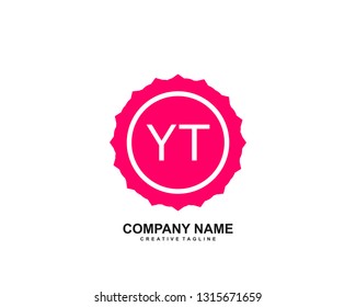 YT initial logo template vector