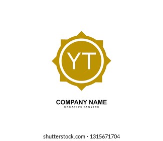 YT initial logo template vector