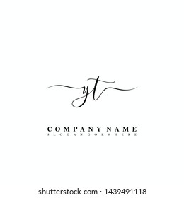 YT Initial luxury handwriting logo vector