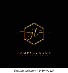 YT Initial luxury handwriting logo vector
