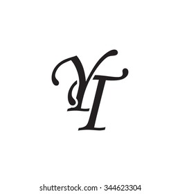 YT initial monogram logo
