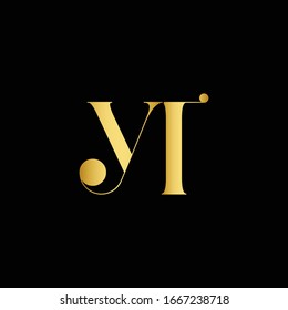 YT logo design template vector illustration minimal design