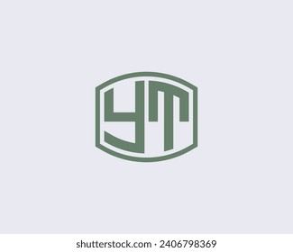 YT logo design vector template