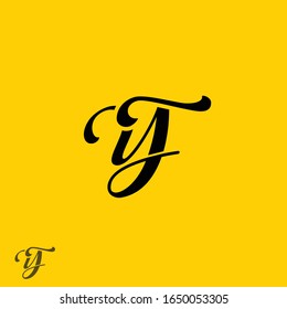 YT logo designed with Letter y and t in vector format.