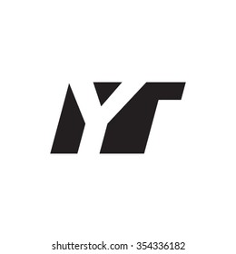 YT negative space letter logo