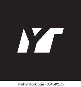 YT negative space letter logo black background