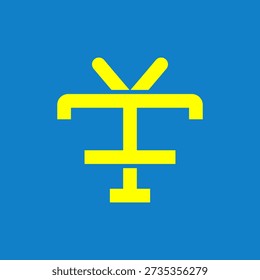 YT or TY monogram logo overlapping vector stock