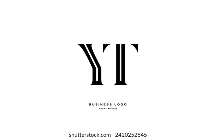 YT, TY, Y, T, Monograma del logotipo abstracto