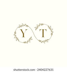 YT wedding infinity in elegant monogram with high quality professional design that will print well