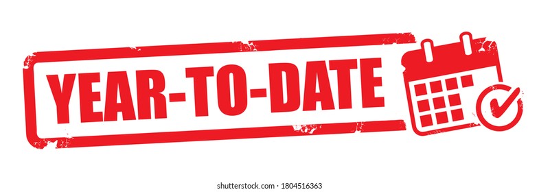 ytd - year-to-date. Red grunge rubber stamp on white background. Vector illustration