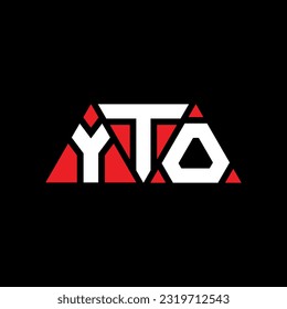 YTO triangle letter logo design with triangle shape. YTO triangle logo design monogram. YTO triangle vector logo template with red color. YTO triangular Simple, Elegant, and Luxurious Logo
