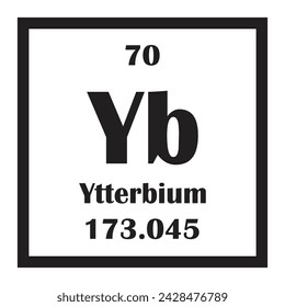 Ytterbium chemical element icon vector illustration design