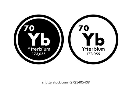 ytterbium icon set. ilustração de modelo de vetor para web design