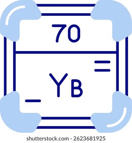 Línea de Ytterbium Vector Icon Design