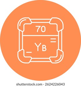 Línea de Ytterbium Vector Icon Design