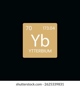Tabela periódica de itérbio da ilustração Elements Vetor Stock.