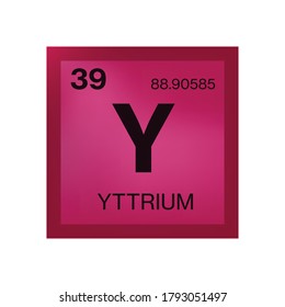 Yttrium-Element aus der periodischen Tabelle