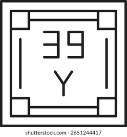 Yttrium Filled Style Icon Design