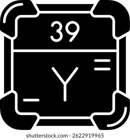 Icono de Vector de línea de itrio Diseño