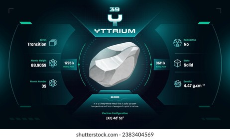 Yttrium Parodic Table Element 39-Fascinating Facts and Valuable Insights-Infographic vector illustration design