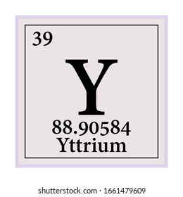 Yttrium Periodic Table of the Elements Vector illustration eps 10.