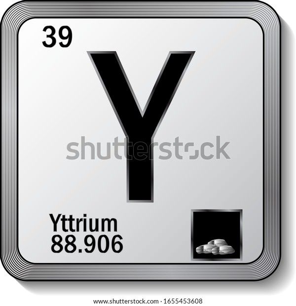 Yttrium Y Periodic Table Element Icon Stock Vector (Royalty Free ...