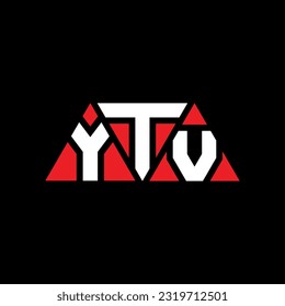 YTV triangle letter logo design with triangle shape. YTV triangle logo design monogram. YTV triangle vector logo template with red color. YTV triangular Simple, Elegant, and Luxurious Logo
