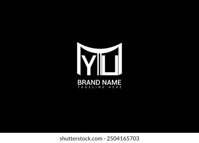 YU circle letter logo design with circle shape. YU ellipse letters with typographic style. initials form a circle logo. YU Circle Abstract Monogram Letter Mark Vector, YU latter logo. spread logo