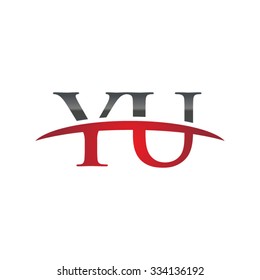 YU initial company red swoosh logo