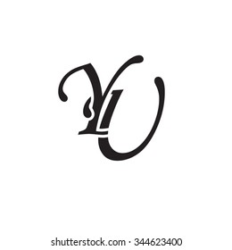 YU initial monogram logo