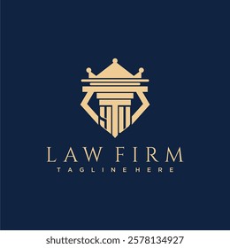 YU initial monogram logo for lawfirm vector design