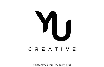 YU Letter Monogram Logo for Modern Creative Brand Identity