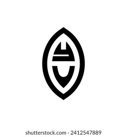 YU line geometric monogram with high quality professional design that will print well