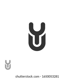 YU logo designed with Letter y and u in vector format.