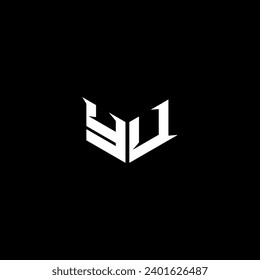 YU Premium emblem logo initial esport and gaming design concept