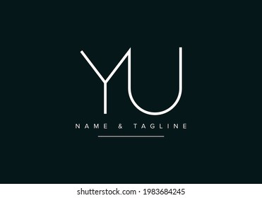 YU or UY Abstract initial monogram letter alphabet logo