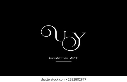 YU, UY, Y, U abstract letters logo monogram