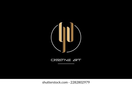 YU, UY, Y, U abstract letters logo monogram