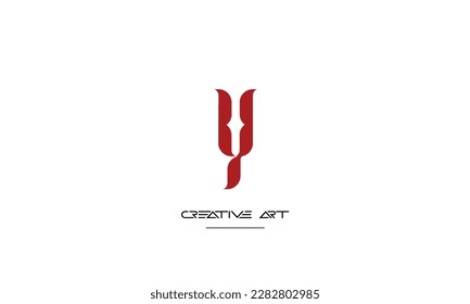 YU, UY, Y, U abstract letters logo monogram