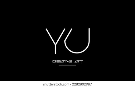 YU, UY, Y, U abstract letters logo monogram