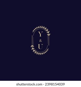 YU Hochzeit-Logo in hochwertigem professionellem Design, das gut in allen Printmedien drucken wird