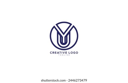 YU YOU Abstract initial monogram letter alphabet logo design