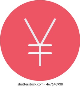 yuan flat circle icon