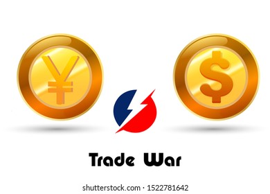 Yuan gold coin VS dollar gold coin, Trade War, America vs. China.